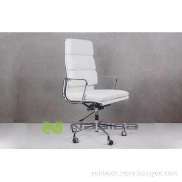 Tilting Leather Executive Eames Style Office Chairs with Ad